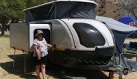 Dianne filling up the water tank