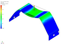 Some FEA to check if a 120kg Man can use the Mudguard as a step.